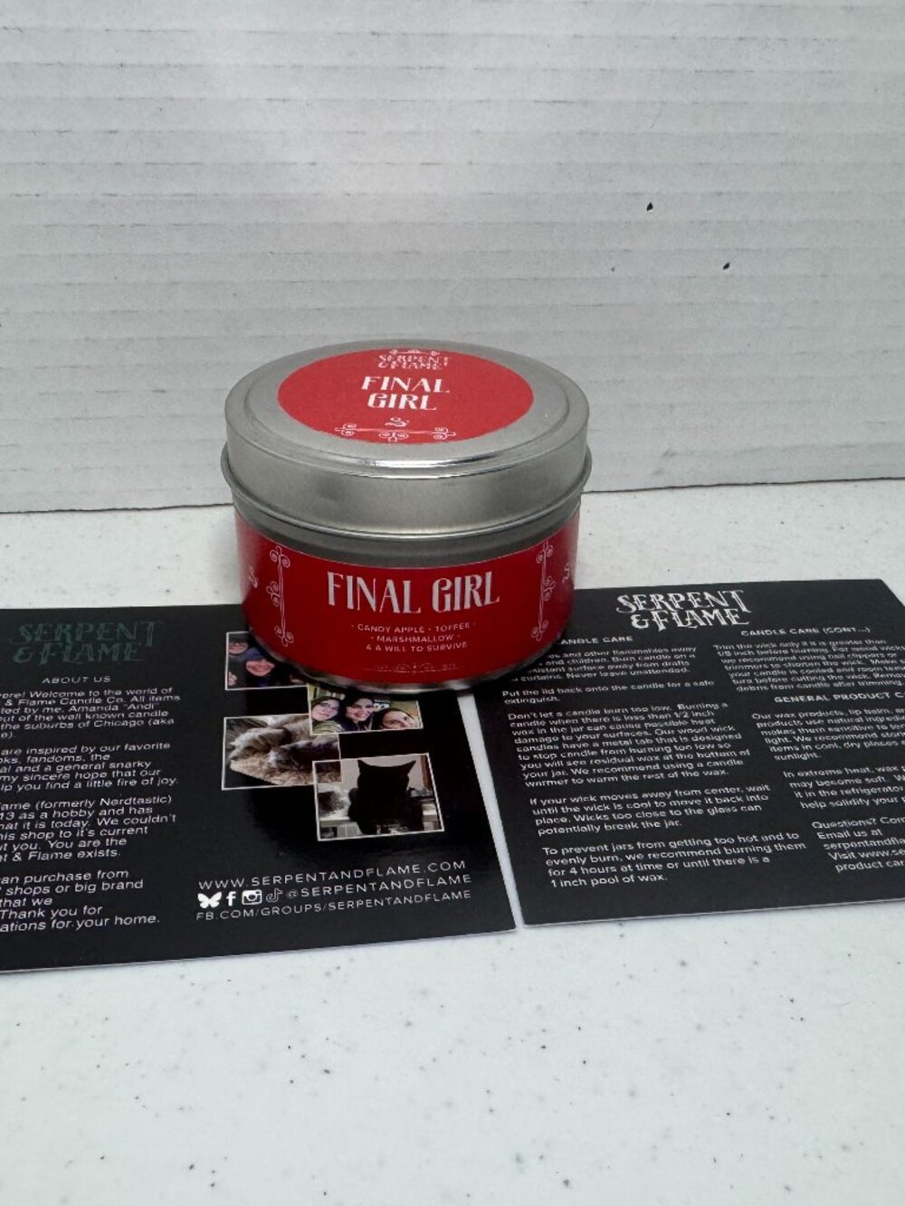 Final Girl Soy Candle by Serpent & Flame